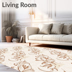 Feathered Swirls And Lines Design Rug