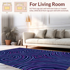 Abstract Swirls With Diamond Shapes Rug