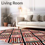 Bold Geometric Diamond Pattern Rug