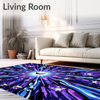 Celestial Midnight Blue Starry Rug