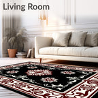 Rich Traditional Floral Scrollwork Design Rug