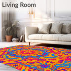 Vibrant Geometric Mandala Pattern Rug