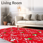 Whimsical Holiday Pattern Design Rug