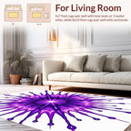 Vibrant Purple Starburst Pattern Rug