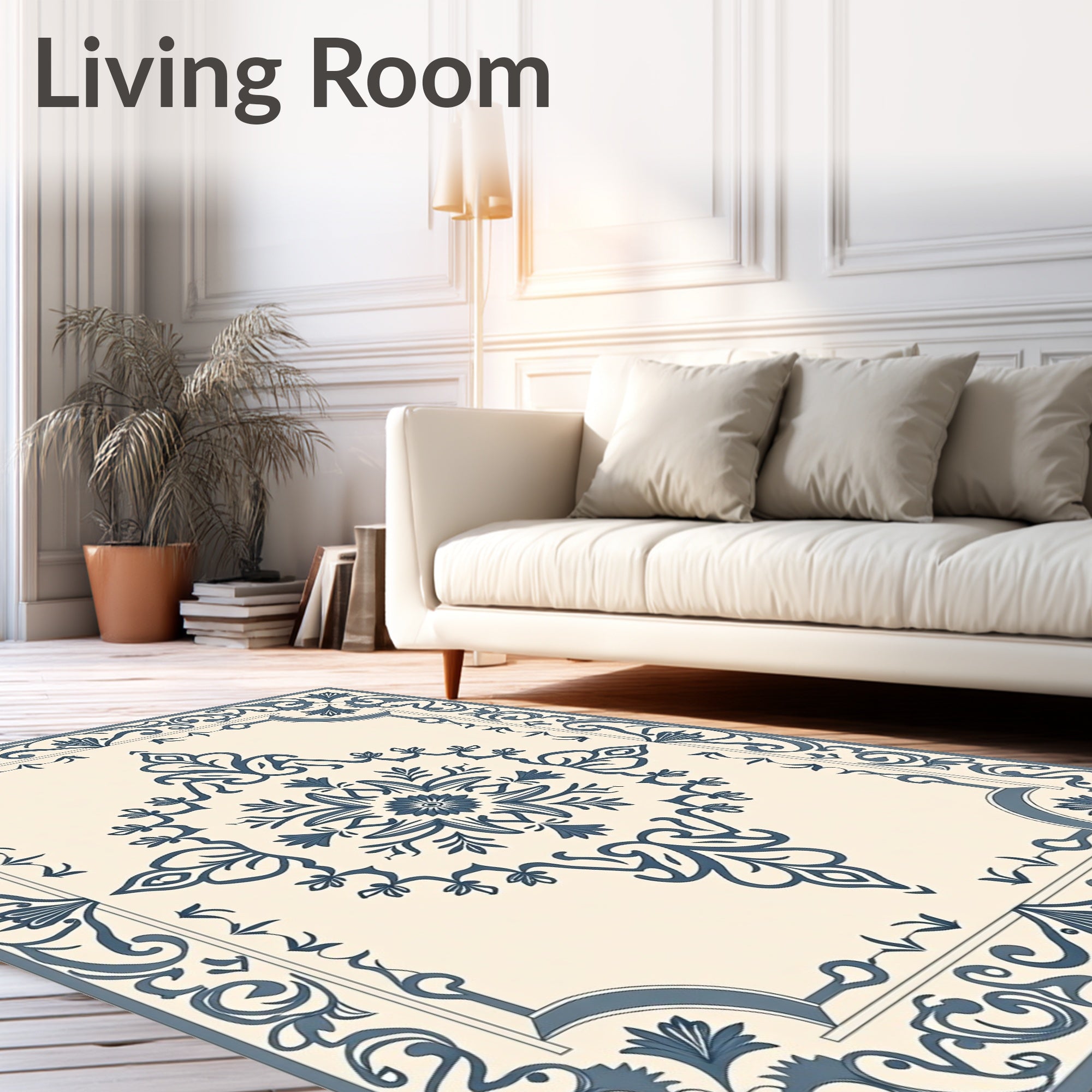 Classic Floral Medallion Pattern Rug