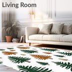 Forest Trees Green Brown Scatter Rug
