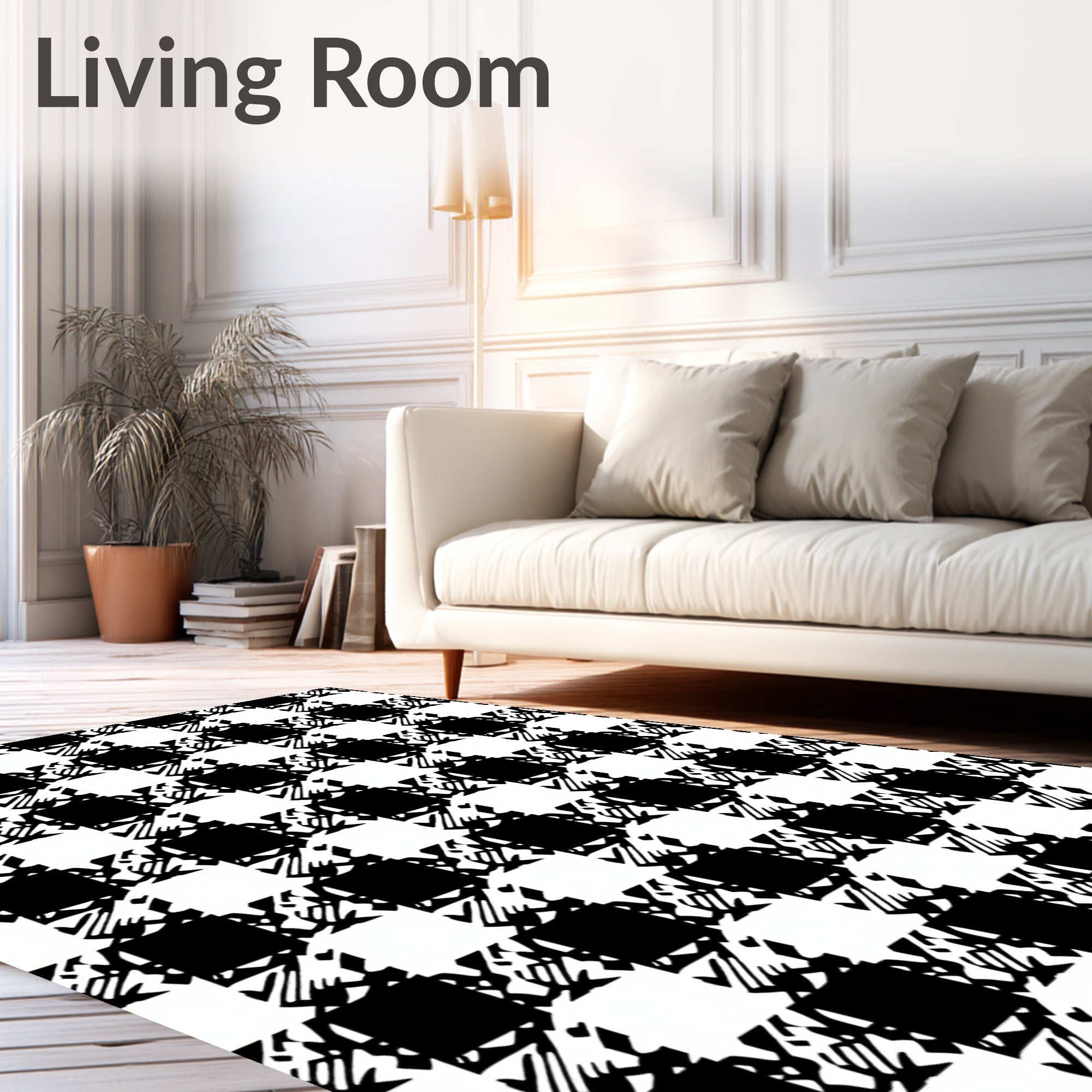Classic Check Pattern Rug