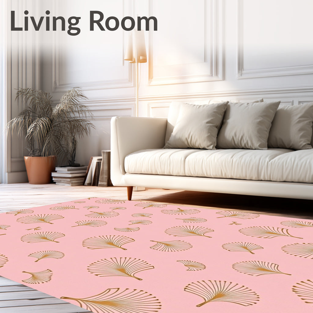 Art Deco Fan Pattern Design Rug