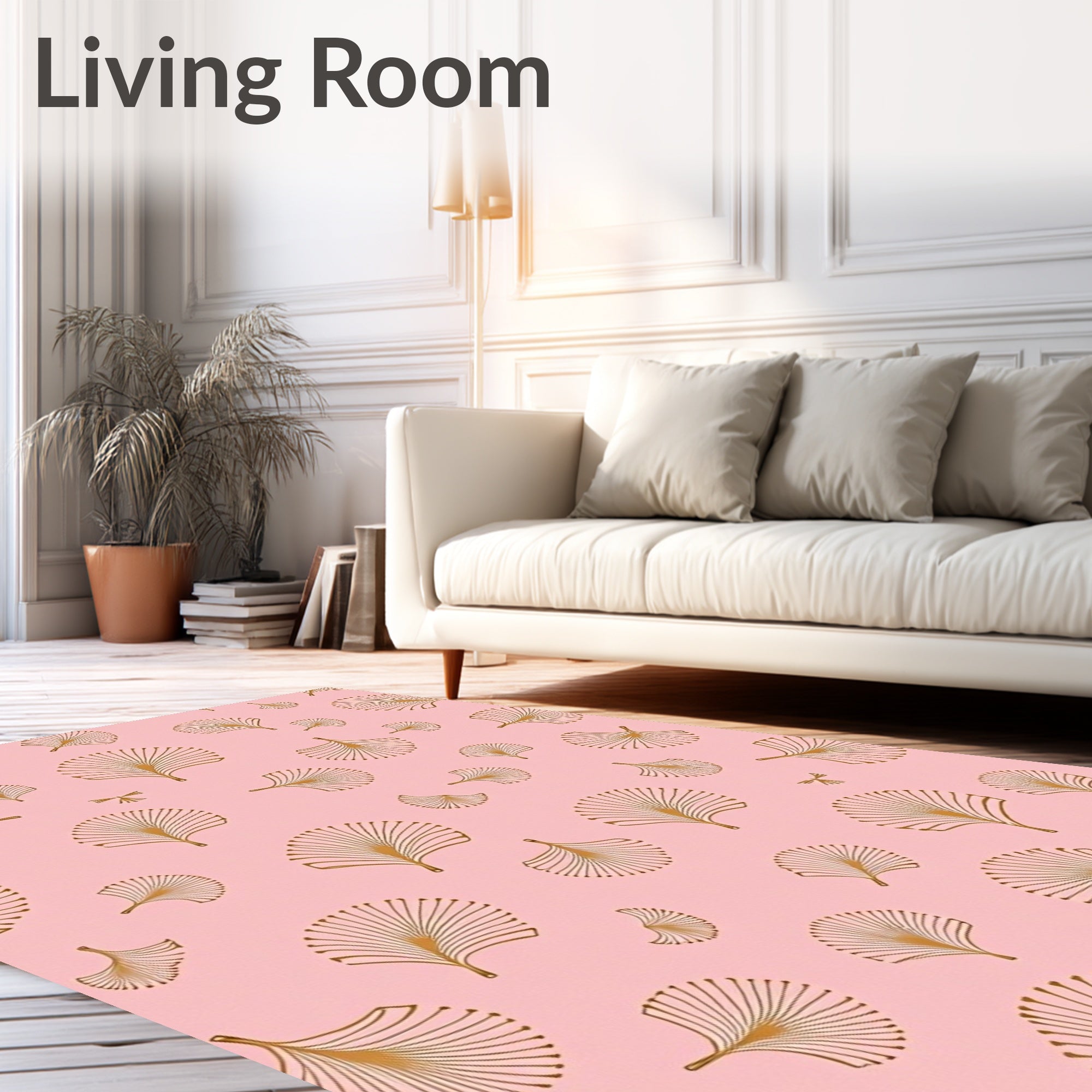 Art Deco Fan Pattern Design Rug