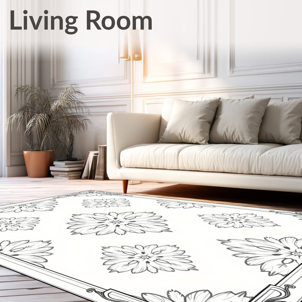 Classic Floral Scrollwork Pattern Rug