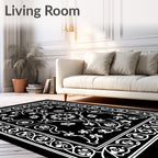 Classic Floral Border With Central Medallion Rug