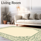 Art Nouveau Vine Scroll Border Design Rug