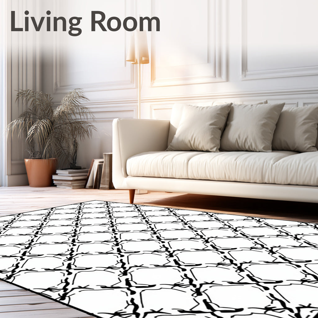 Interlocking Diamond Abstract Motif Rug