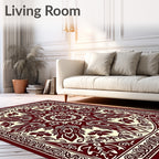 Intricate Floral Mandala Pattern Rug