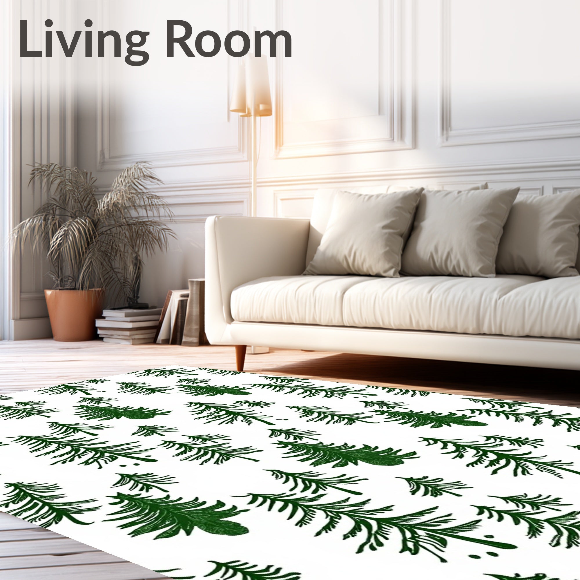 Dark Forest Evergreen Trees Collection Rug