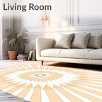 Radiant Sunburst Petal Pattern Rug