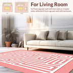 Geometric Maze Pattern Rug