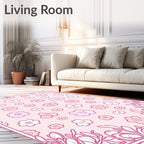 Sweet Blossom Heart Pattern Rug