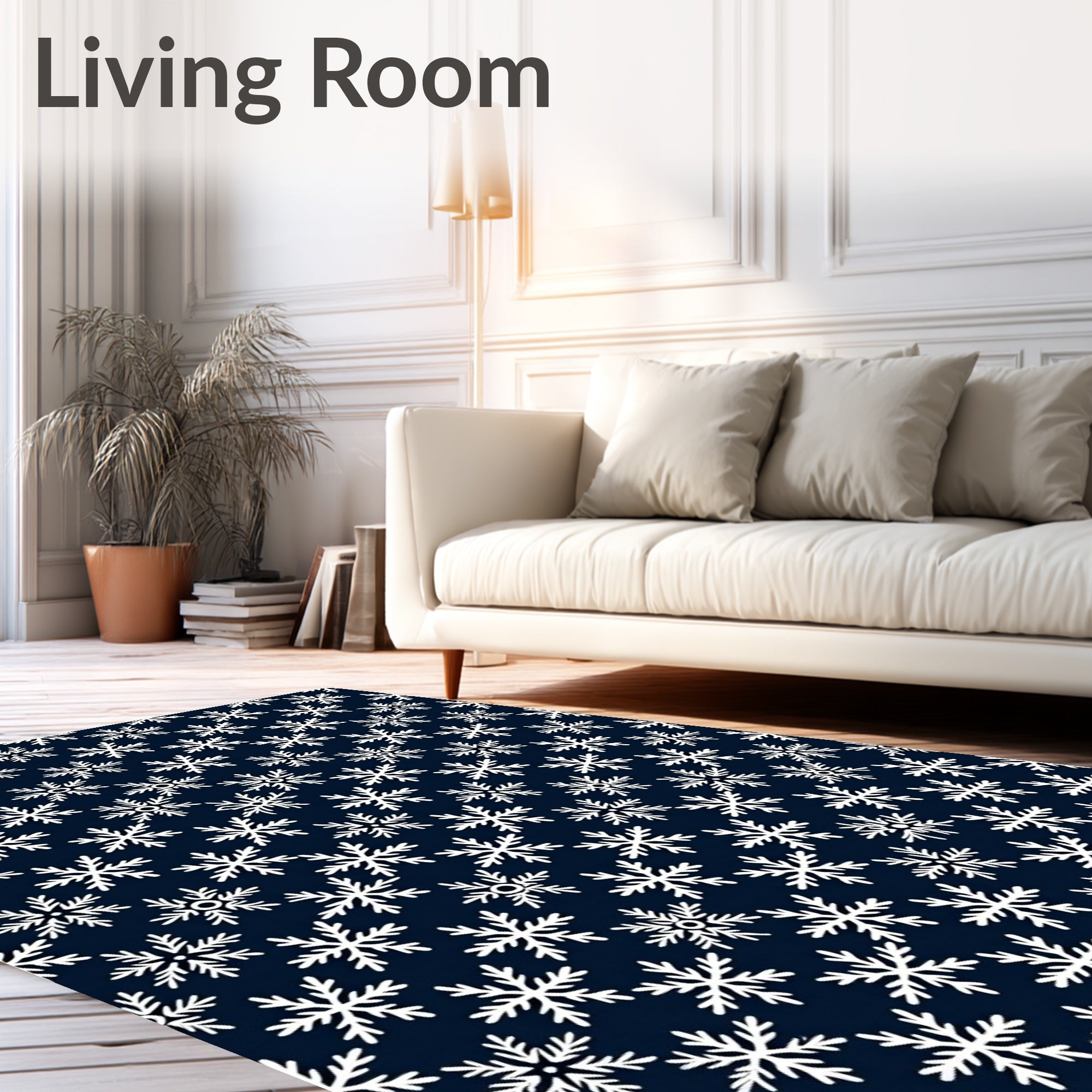 Winter Snowflake Pattern Rug