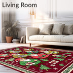 Festive Gnome Gift Patterned Rug