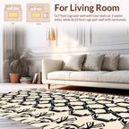 Textural Black Geometric Stripe Rug