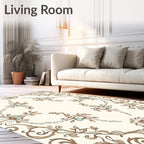 Vintage Floral Swirls Design Rug