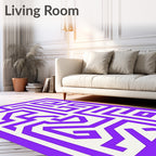 Abstract Maze Geometric Design Rug