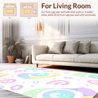 Pastel Swirl Dot Pattern Rug