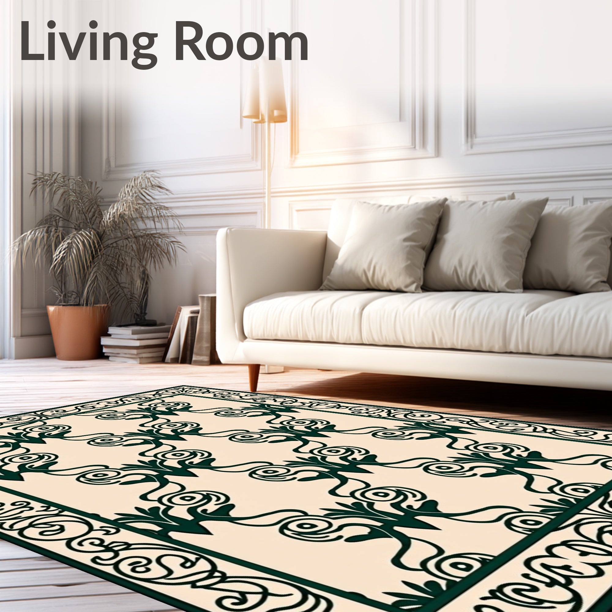 Regal Vintage Floral Scroll Rug