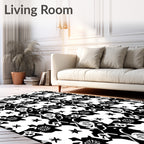 Abstract Skull Star Pattern Rug