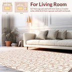 Retro Abstract Stylized Organic Lines Rug