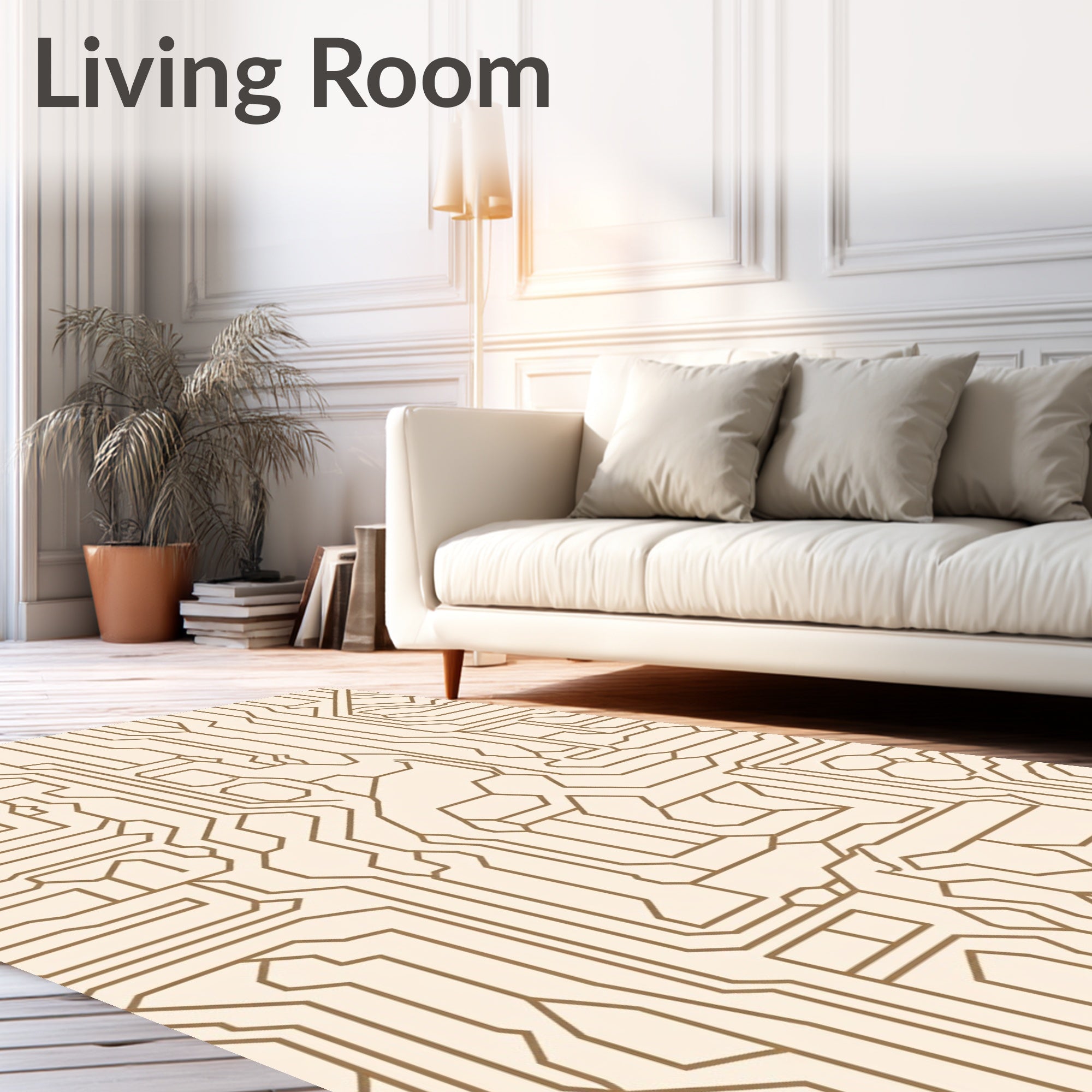 Circuit Board Pattern Textile Art Rug