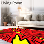 Bold Yellow Bolt Striking Patterns Rug