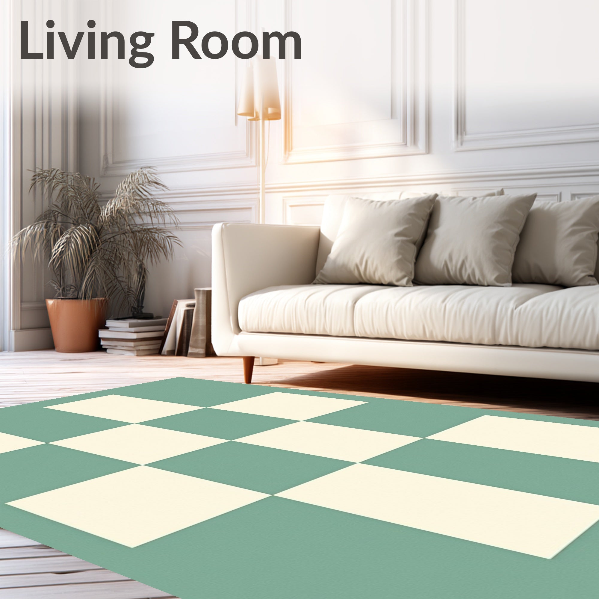 Retro Checkerboard Pattern Rug