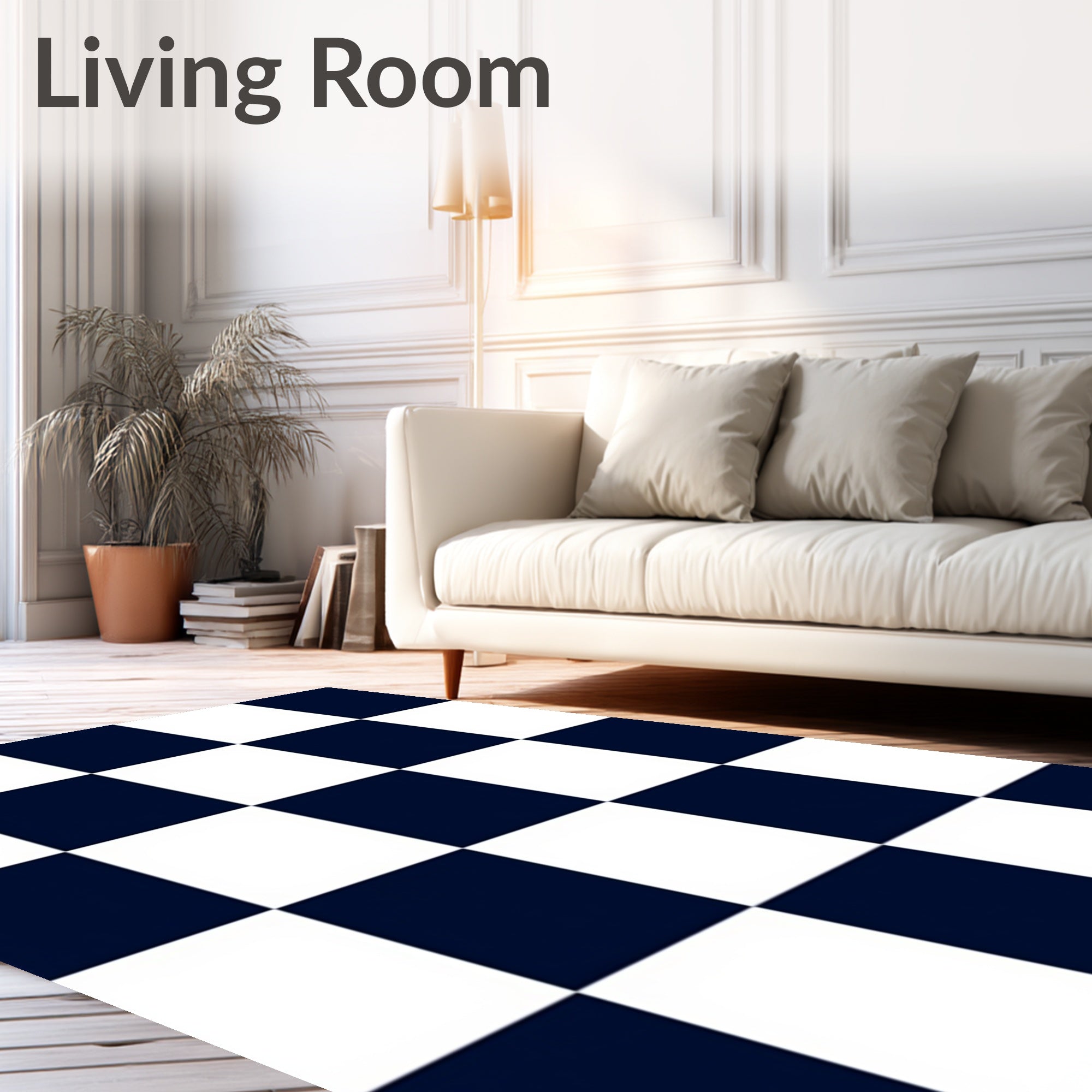 Classic Checkerboard Pattern Rug