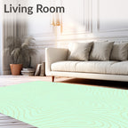 Mint Gold Contour Lines Rug