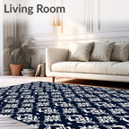 Classic Damask Floral Intricate Pattern Rug