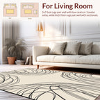 Abstract Swirls Line Art Pattern Rug