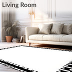 Bold Geometric Border Design Rug