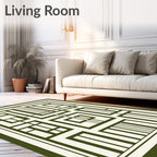 Abstract Geometric Square Pattern Rug