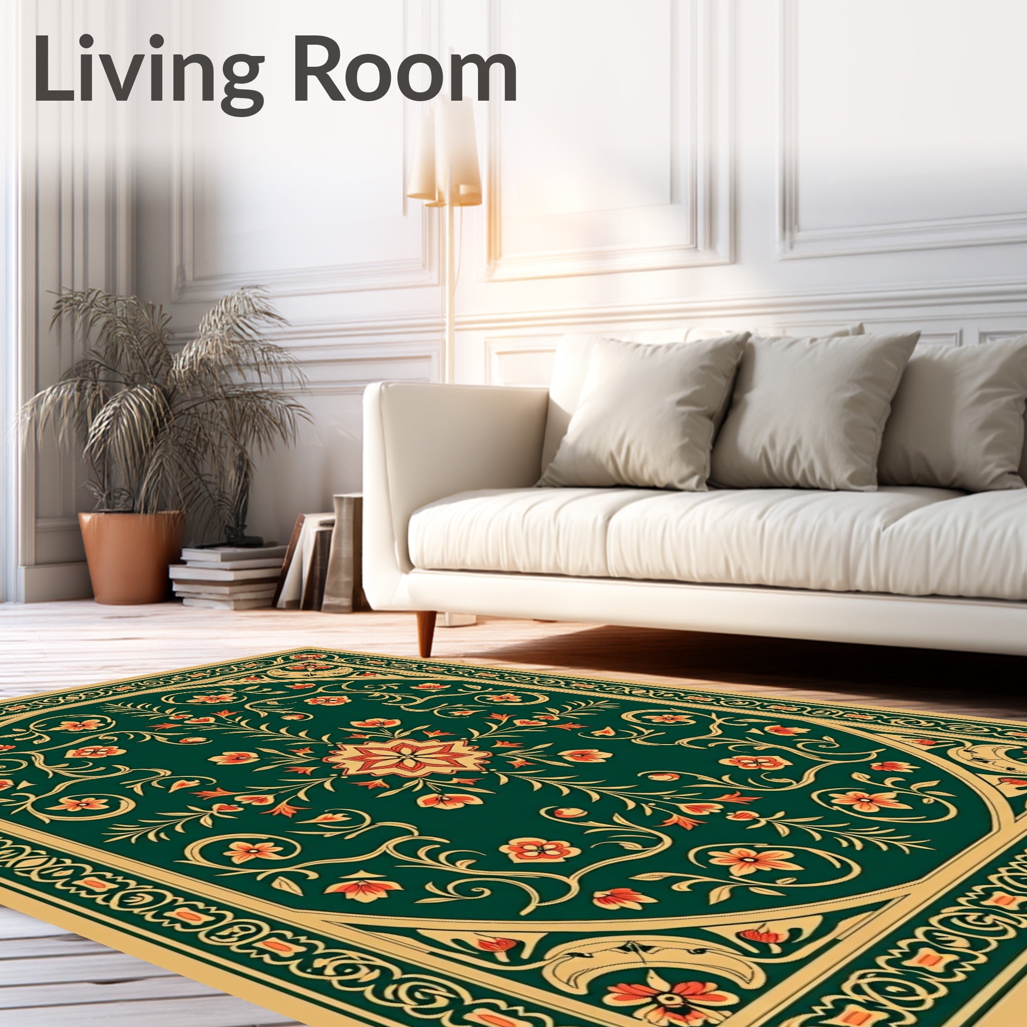 Ornate Floral Arabesque Medallion Rug
