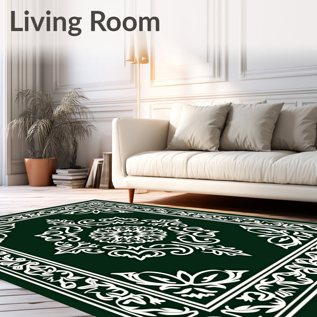 Classic Ornate Floral Medallion Design Rug