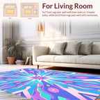 Psychedelic Starburst Abstract Pattern Rug