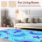 Whimsical Mermaid Tails Starfish Pattern Rug