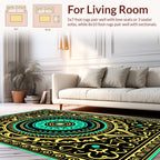 Bold Geometric Mandala Pattern Rug