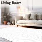Abstract Swirl Lines Pattern Rug