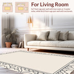 Ornate Scrollwork Botanical Pattern Rug