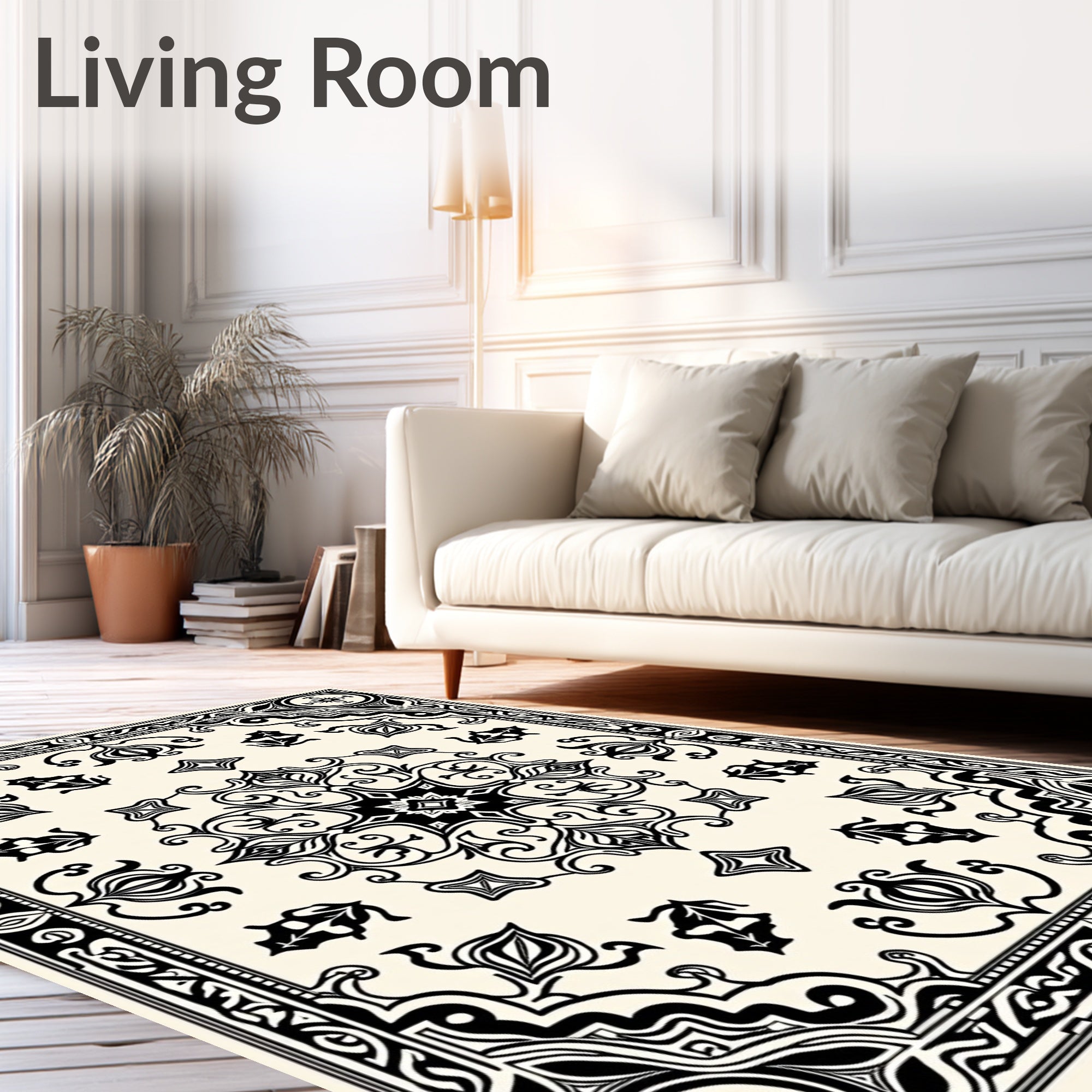 Intricate Classic Floral Scrollwork Rug