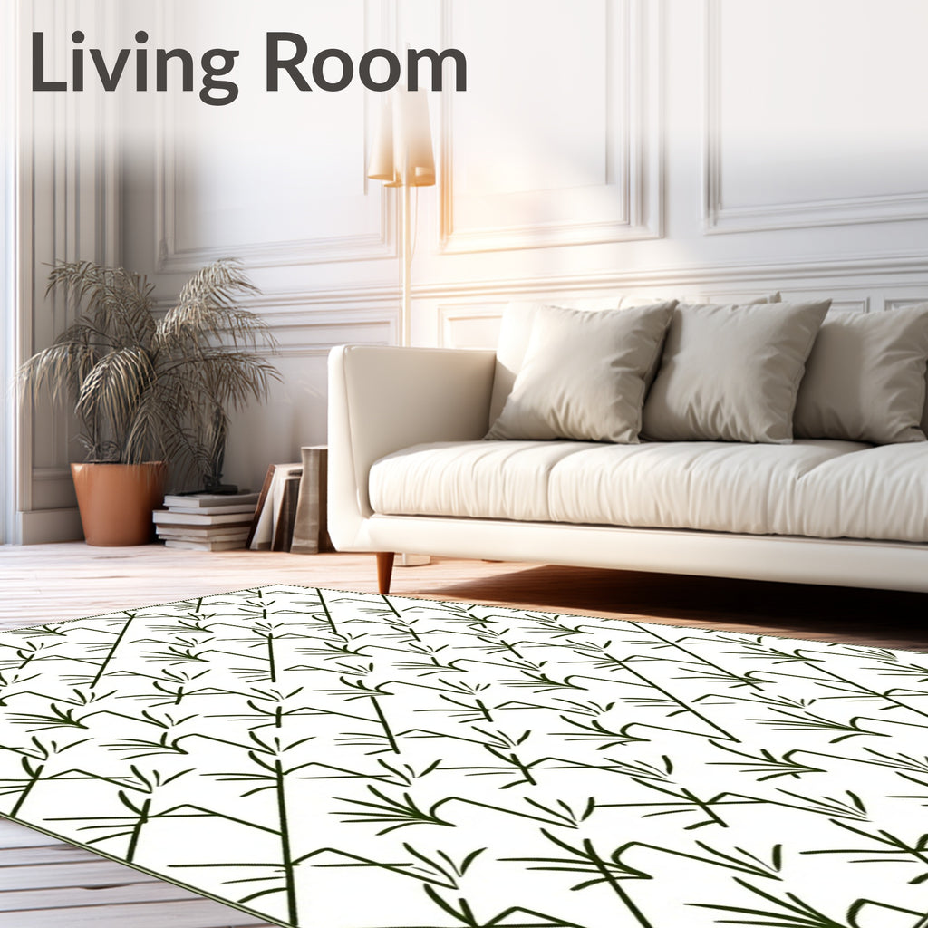 Minimalist Diagonal Grass Pattern Rug