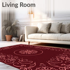 Ornate Floral Frame Motif Rug